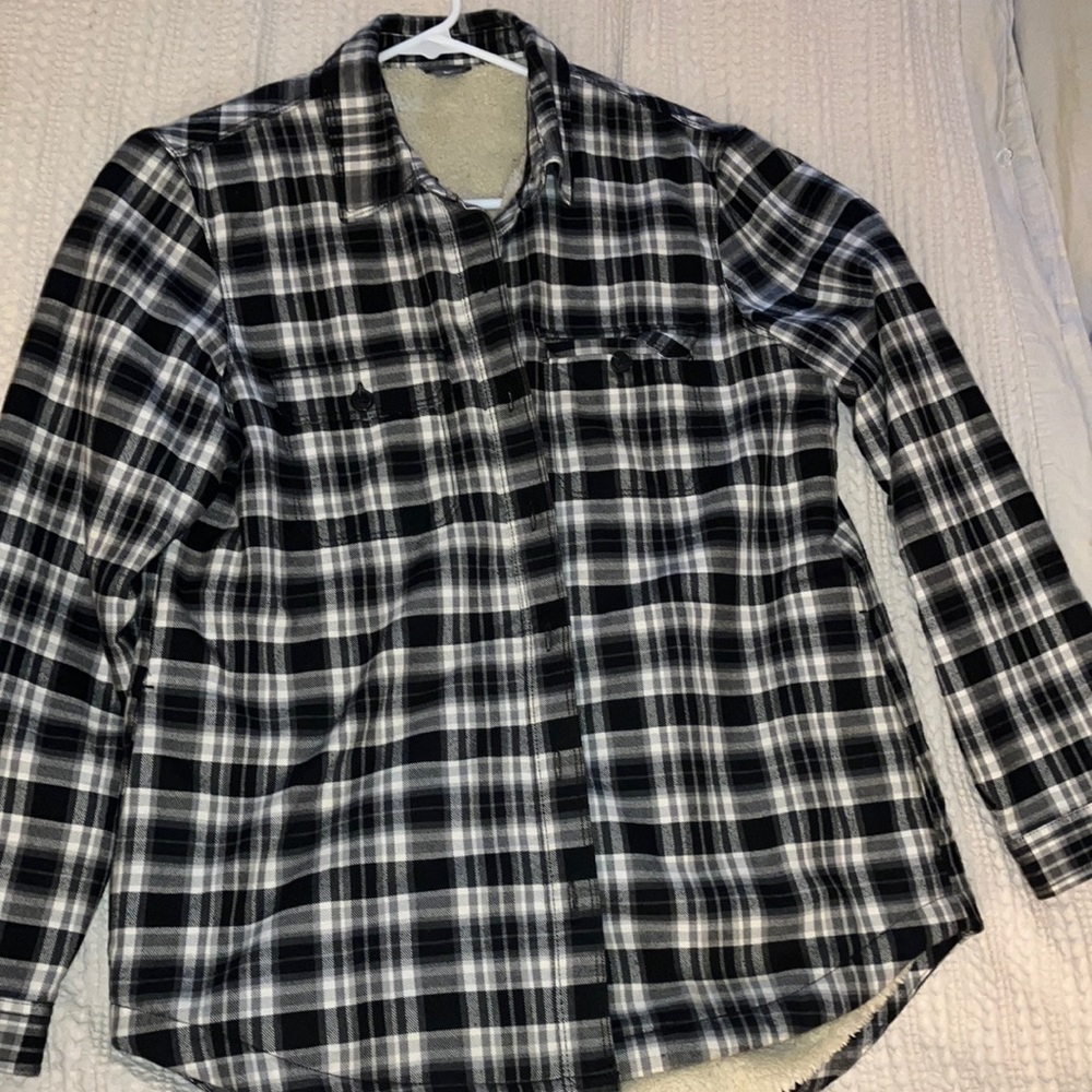 Eddie Bauer Women Fleece Lined Plaid Shacket (NWOT) size Medium